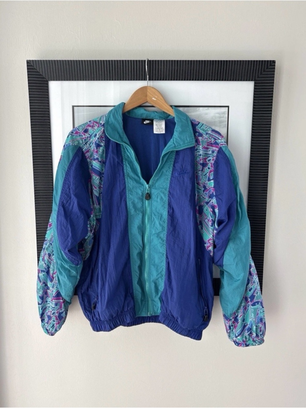 Rare Nike H40307USH Vintage Windbreaker Jacket Women's M/L Colorblock 90s Style